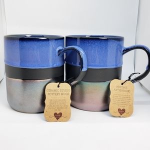 LaRochelle Artisan set of Mugs Stunning Royal Blue